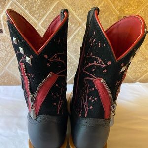 Ariat Fatbaby Black and Red Cowgirl Boots